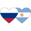 Russia Argentina Flag Heart