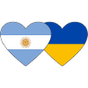 Argentina Ukraine Flag Heart