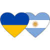 Ukraine Argentina Flag Heart