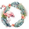 Flamingo im Dschungel