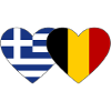 Greece Belgium Flag Heart