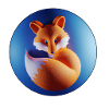 Little fox in a bubble