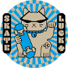 Lucky cat with skateboard