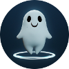 Little ghost levitating in space