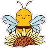 Autocollant d’abeille Guêpe d’abeille