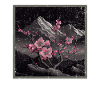 Vintage Japanese Sakura Cherry Blossom Temple