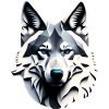 Loup aux yeux bleus