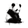 Panda Bear Stencil