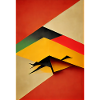 Red Bauhaus pattern