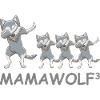 Schwanger werdene Mutter Drillinge Wolf