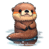 schwimmender Otter