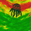 Van Gogh Rasta Flagge