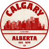 Calgary Skyline Vintage Badge Alberta