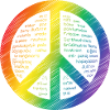 Shining peace sign
