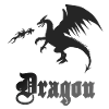drachensprüche, drachensilhouette feuer speiend
