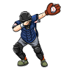 Dabbing Catcher Baseball Player