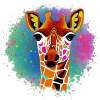 Mehrfarbige Quantenmosaikgiraffe 3