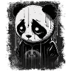 Panda triste mignon