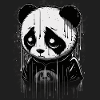 niedlicher trauriger Panda