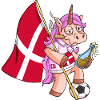 Dänisches Party Einhorn