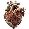 Steampunk Herz Metallkunst