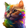 Mehrfarbige Katze