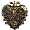 Steampunk Herz aus Zahnrädern