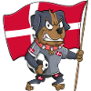Denmark Fan Dog