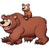Father Bear With Baby Bear