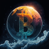 Moon bitcoin 4k