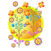 Flowers in bouquet.