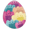 Buntes Osterei mit Blumen Muster