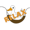 Funny duck saying relax