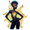 Glowing Energy Consciousness Figure