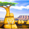 Surreal african landscape