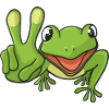 Frog Peace Sign