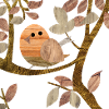Vogel im Baum - Holz