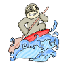 Stand Up Paddling Sloth