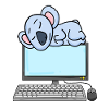 Koala Computer Nerd Programmierer Geschenk