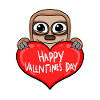 Valentine's Day Heart Sloth