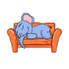 Elephant lying cute sleeping sleep