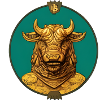 Fantasy Magic Bull Emblem