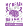 Brain Brainwaves Purple Ribbon Epileptic