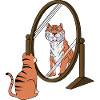 Cat Tiger Mirror
