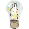 rabbit in light bulb