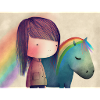 Regenbogen Ponymädchen