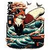 Fox on wave