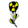 Coloured radioactive plant
