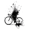 Vélo à l’aquarelle splash