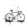 Water Splash Bicycle Silhouette